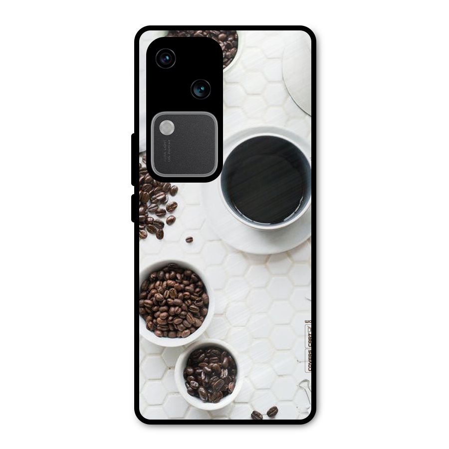 Live Coffee Metal Back Case for Vivo V30