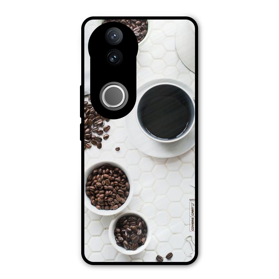 Live Coffee Metal Back Case for Vivo V50
