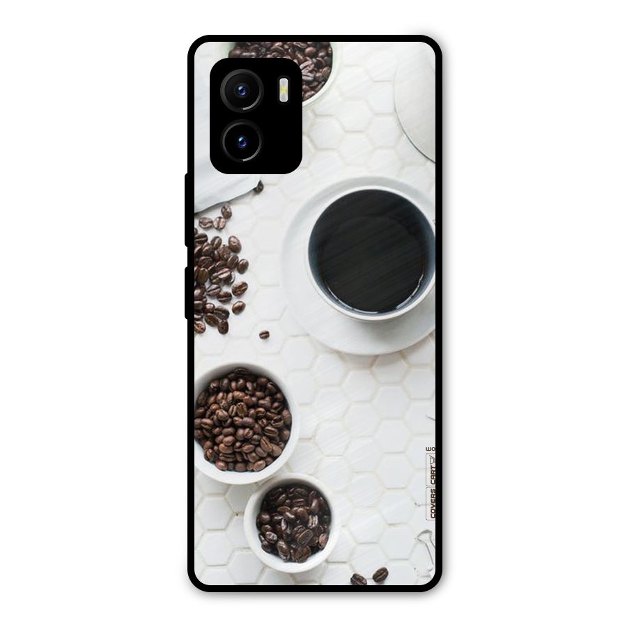 Live Coffee Metal Back Case for Vivo Y15s