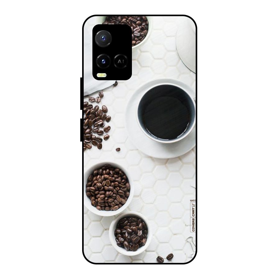Live Coffee Metal Back Case for Vivo Y21T