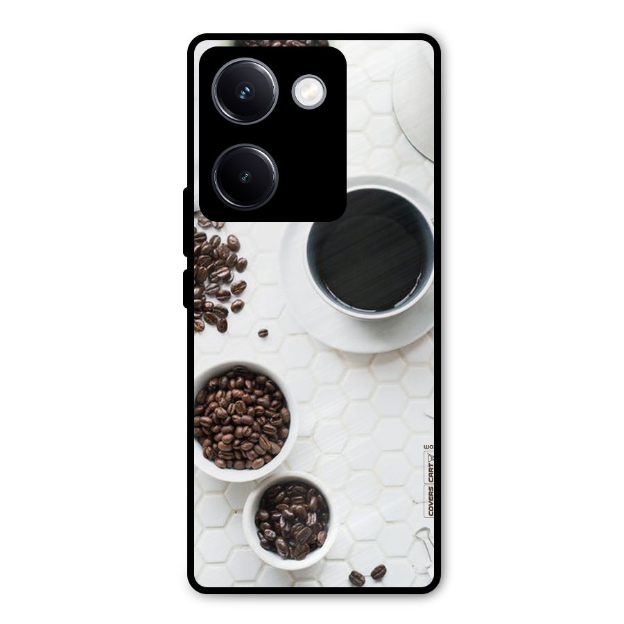 Live Coffee Metal Back Case for Vivo Y300 Plus