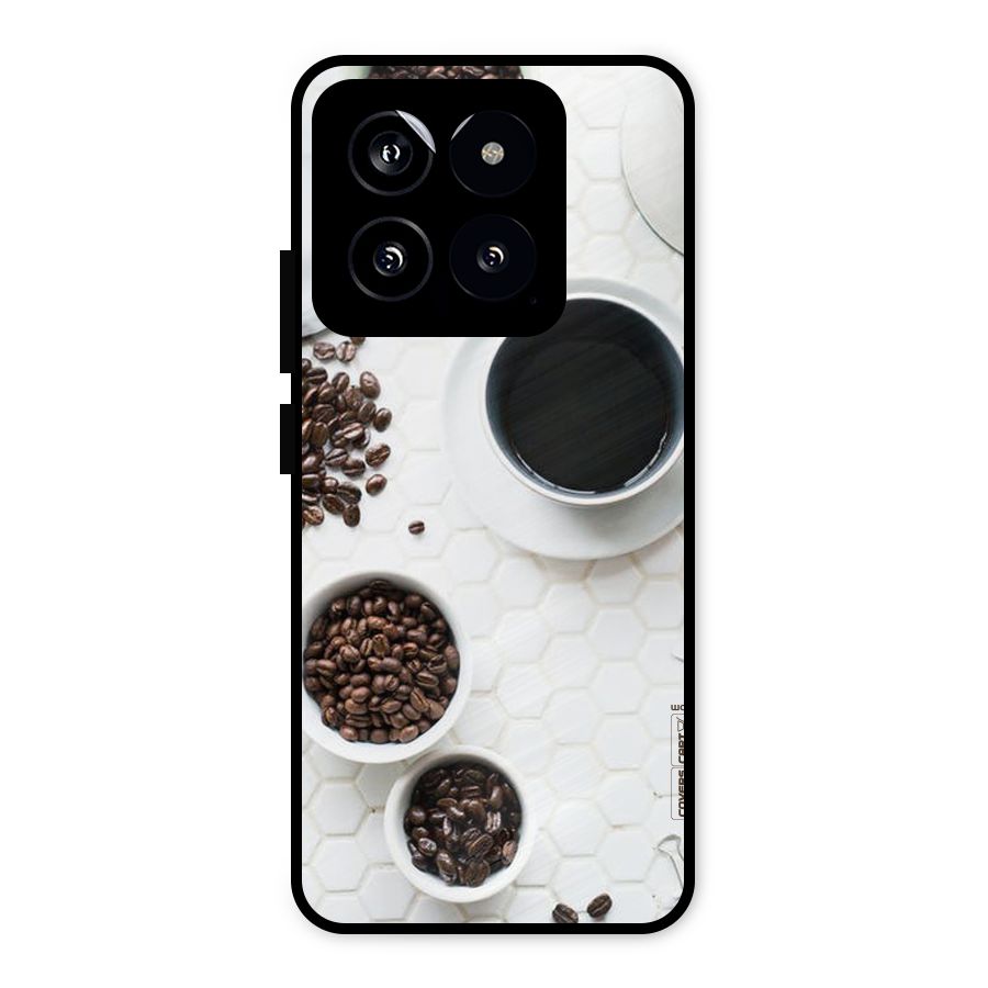 Live Coffee Metal Back Case for Xiaomi 14