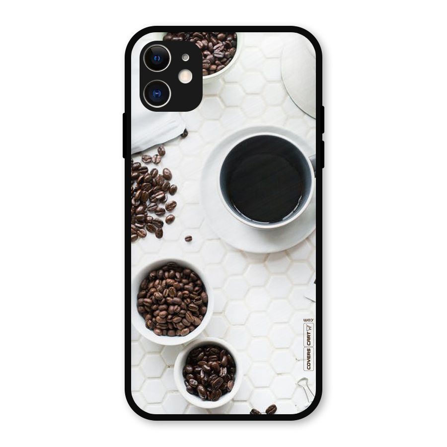 Live Coffee Metal Back Case for iPhone 11