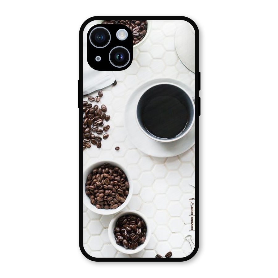 Live Coffee Metal Back Case for iPhone 14