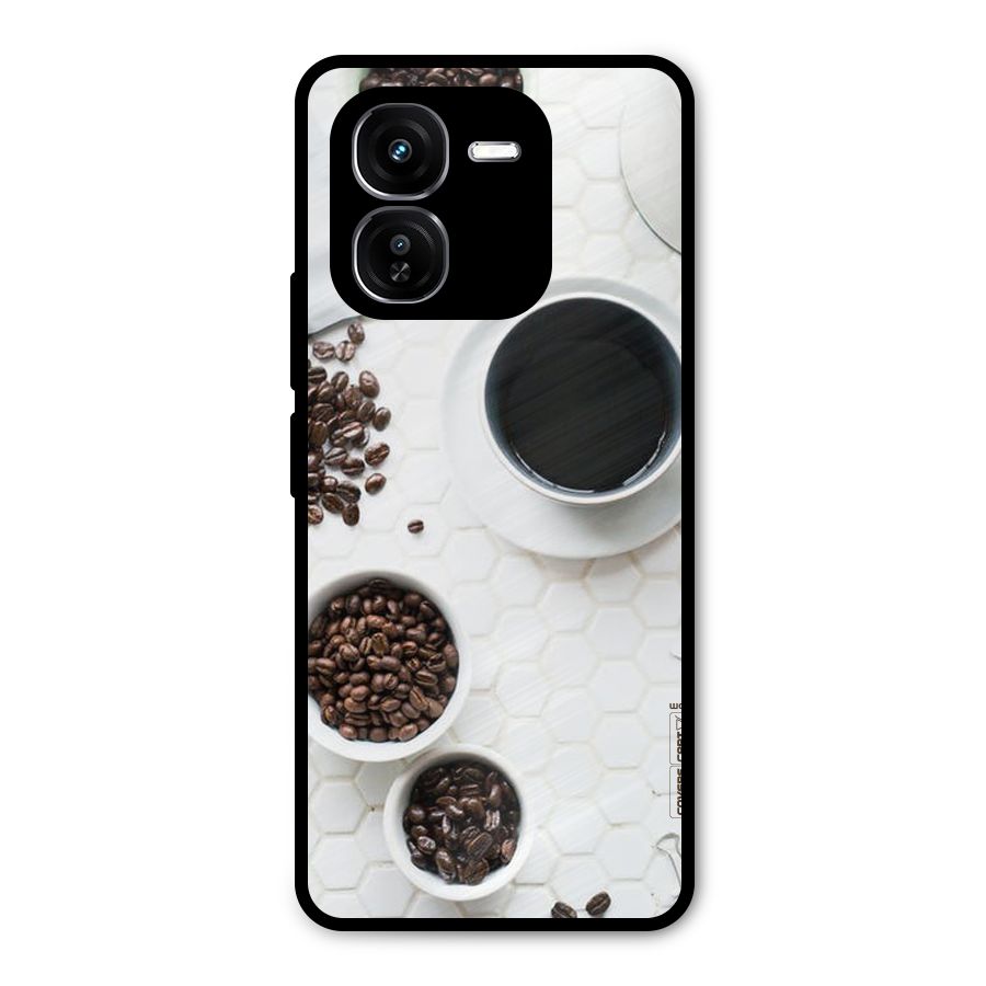 Live Coffee Metal Back Case for iQOO Z9x