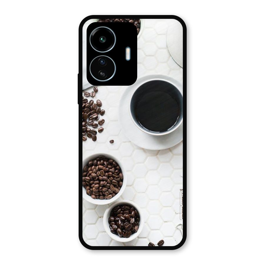 Live Coffee Metal Back Case for vivo iQOO Z6 Lite 5G