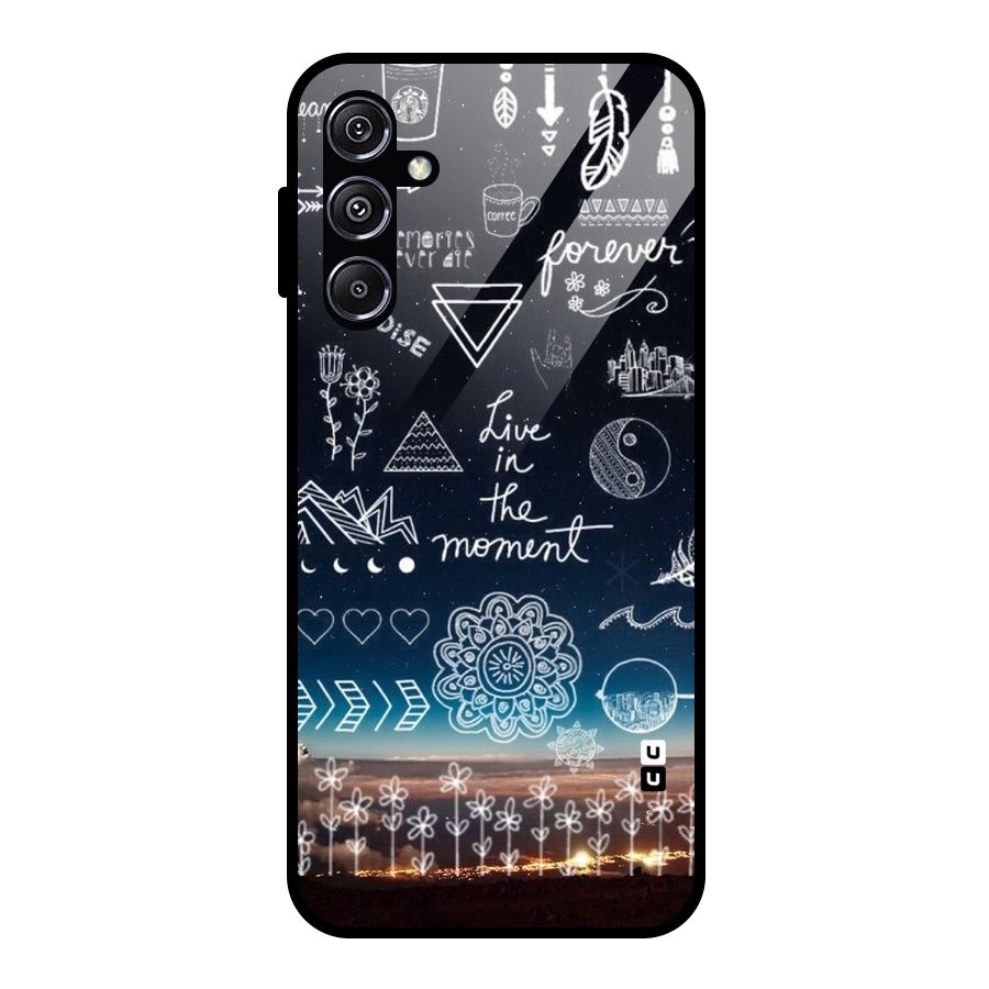 Live In The Moment Glass Back Case for Galaxy M34 5G