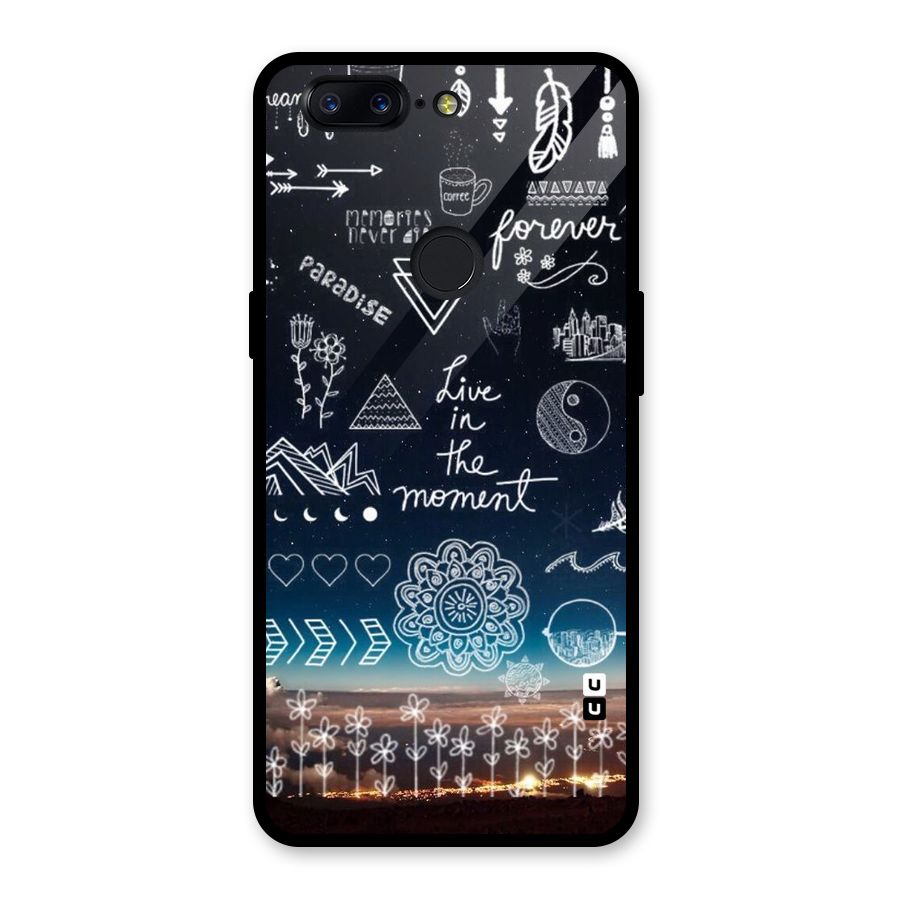 Live In The Moment Glass Back Case for OnePlus 5T