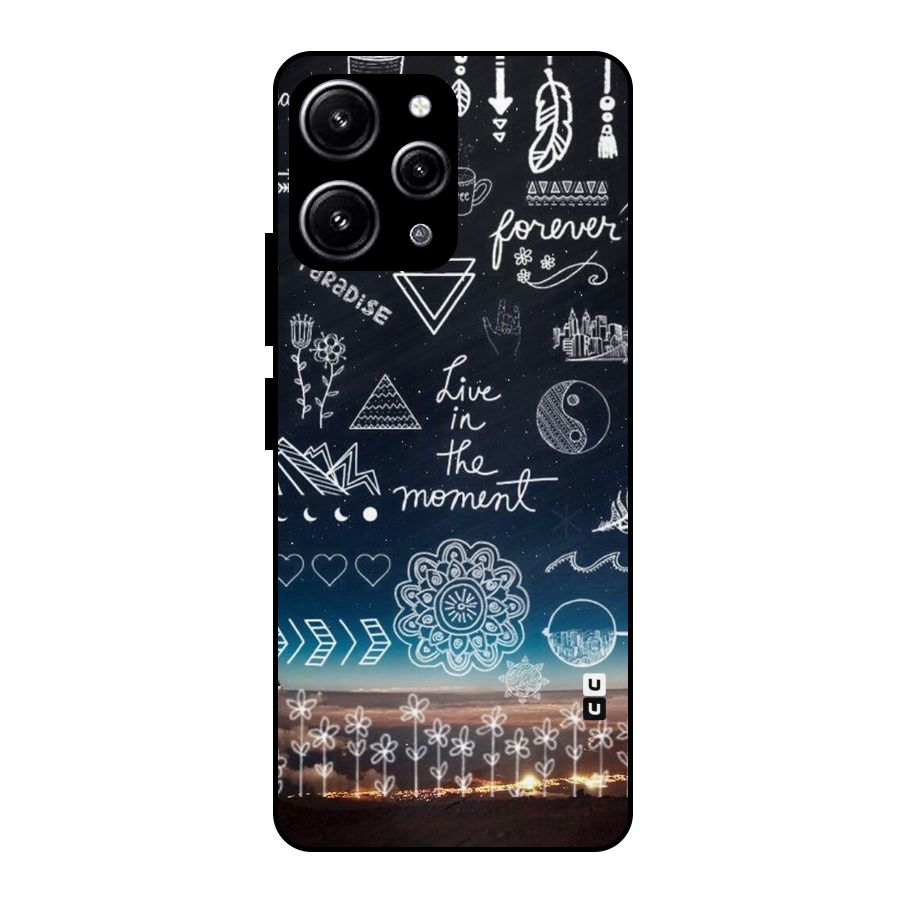 Live In The Moment Glass Back Case for Redmi 12 4G