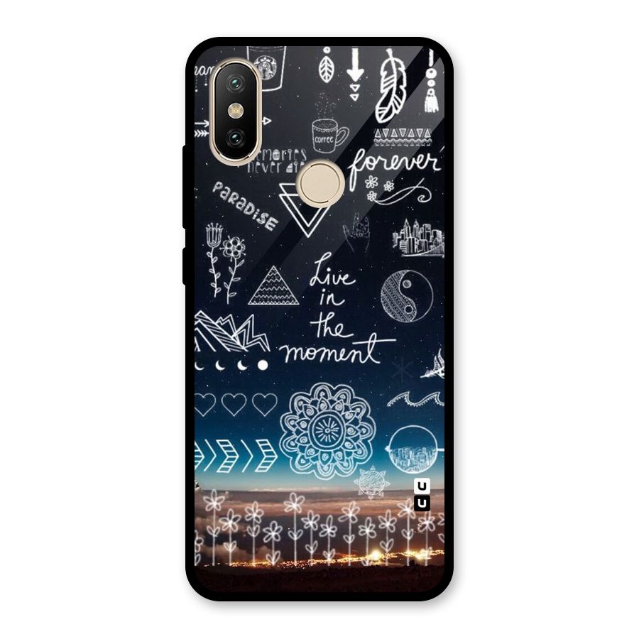 Live In The Moment Glass Back Case for Redmi A2
