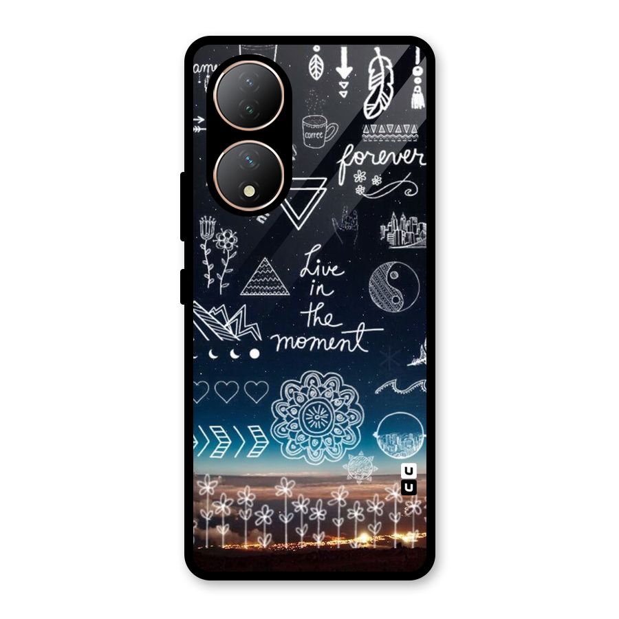 Live In The Moment Glass Back Case for Vivo T2