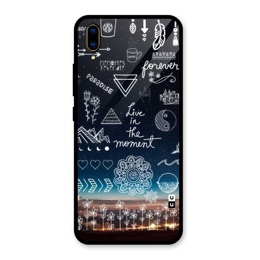 Live In The Moment Glass Back Case for Vivo V11 Pro