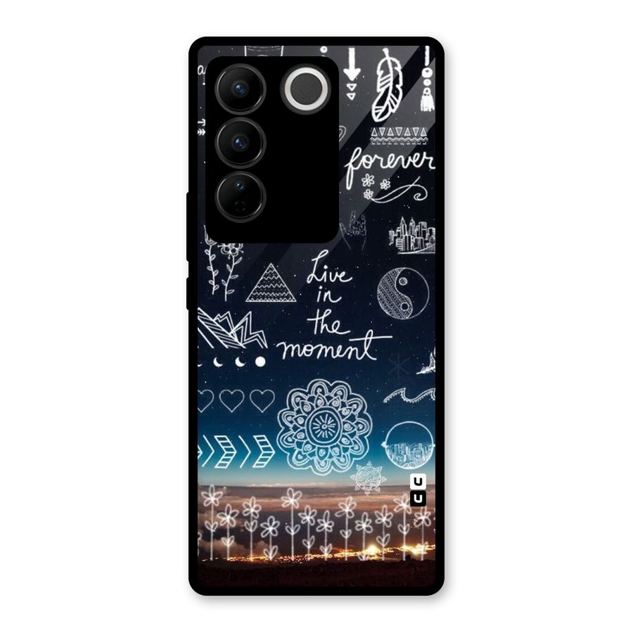 Live In The Moment Glass Back Case for Vivo V27