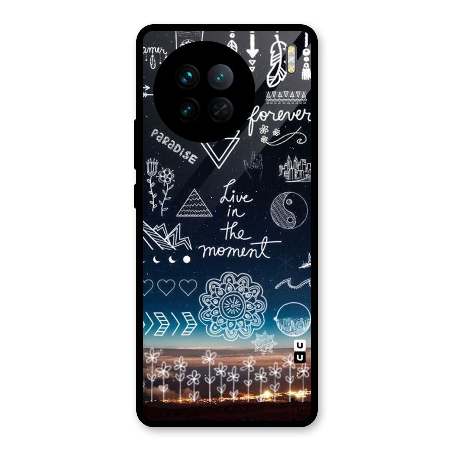 Live In The Moment Glass Back Case for Vivo X90