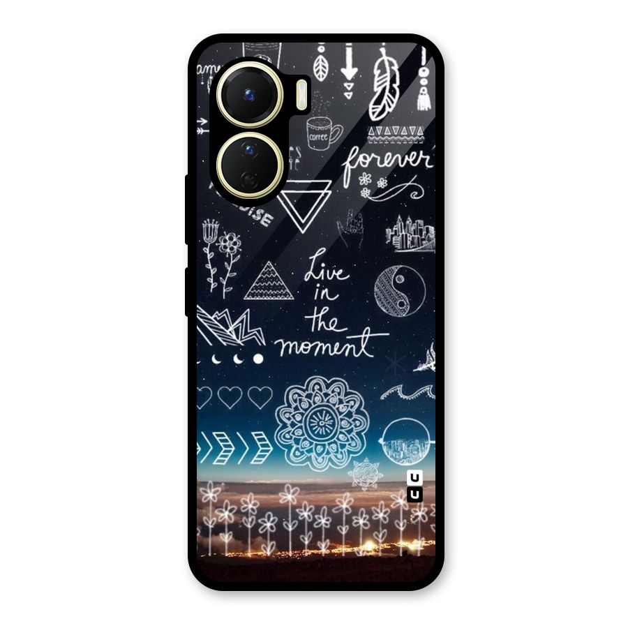 Live In The Moment Glass Back Case for Vivo Y16
