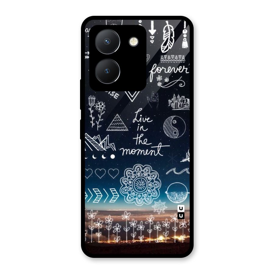 Live In The Moment Glass Back Case for Vivo Y36