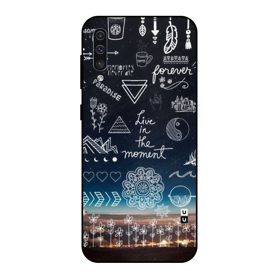 Live In The Moment Metal Back Case for Galaxy A30s