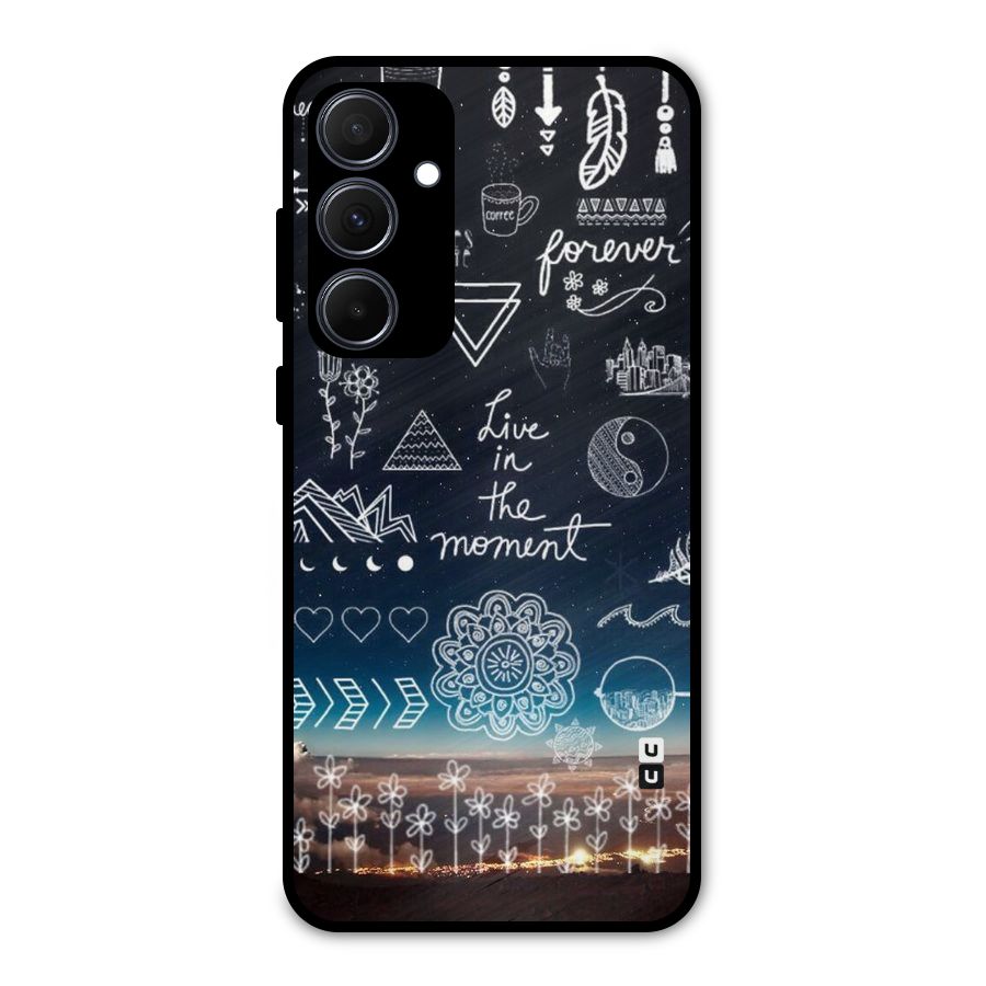Live In The Moment Metal Back Case for Galaxy A35