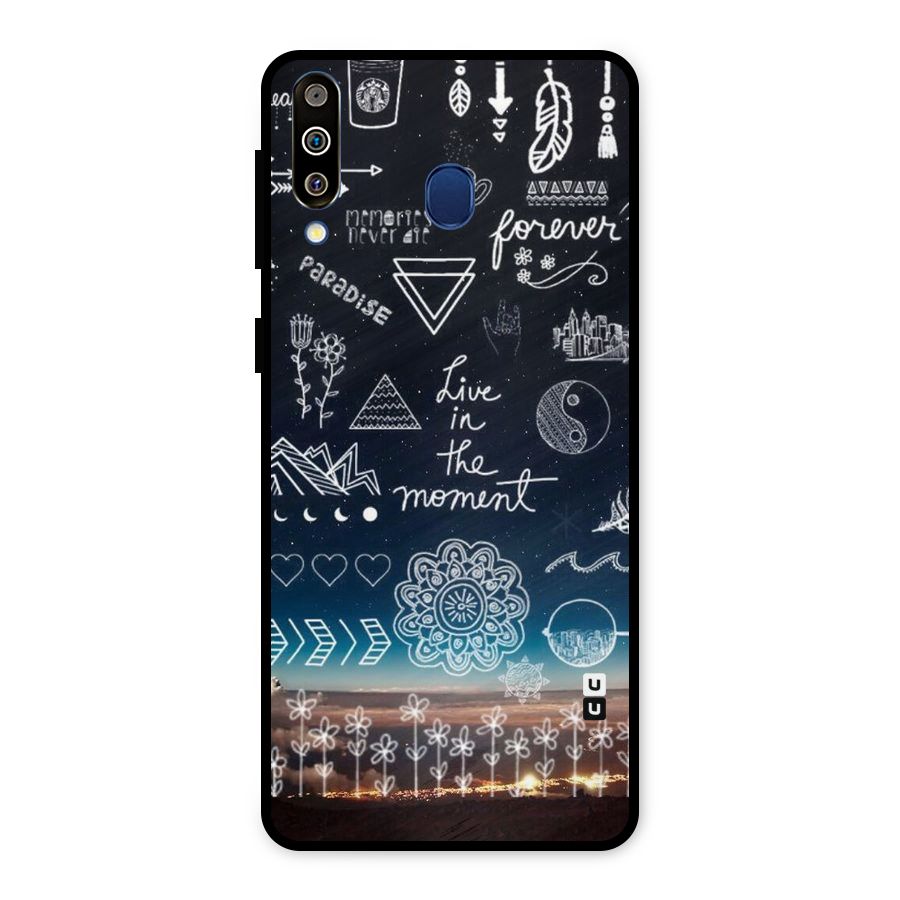 Live In The Moment Metal Back Case for Galaxy M30
