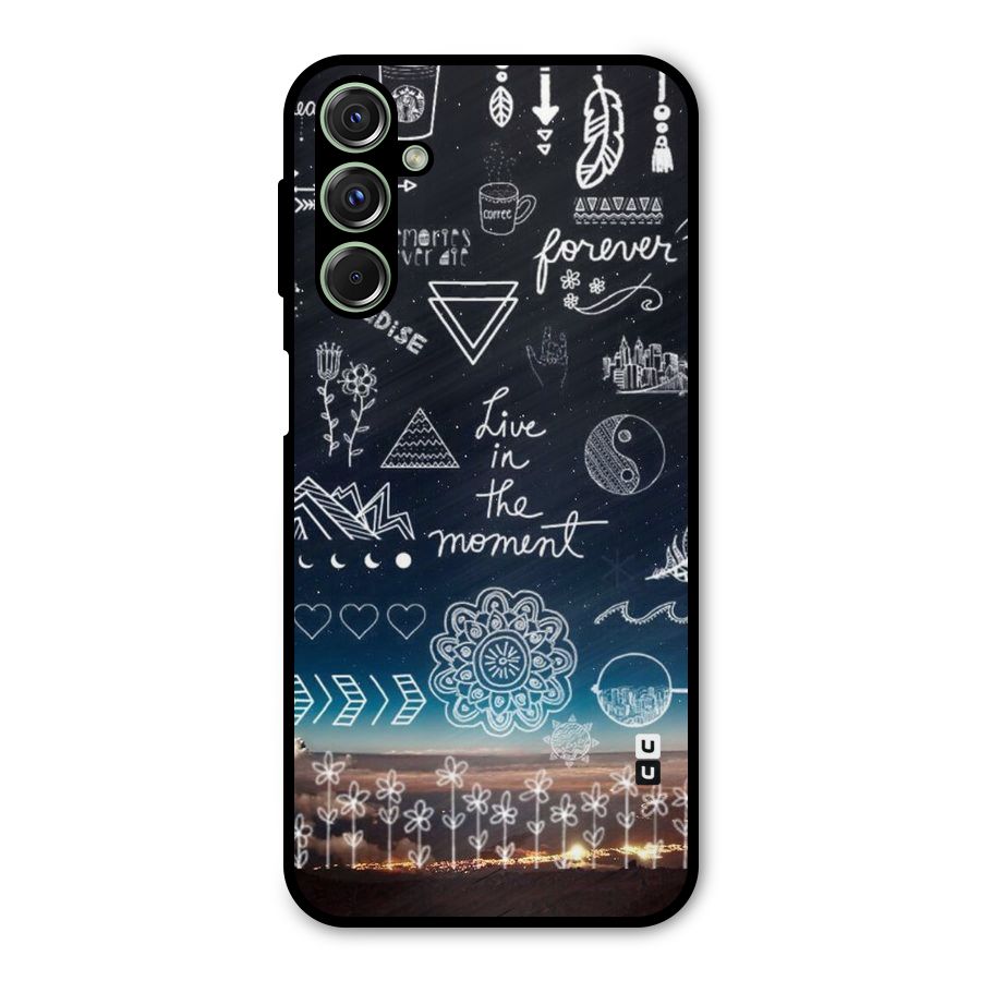Live In The Moment Metal Back Case for Galaxy M34