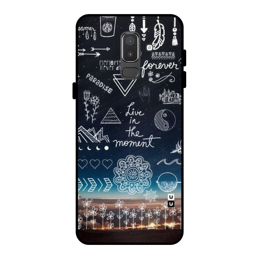 Live In The Moment Metal Back Case for Galaxy On8 (2018)