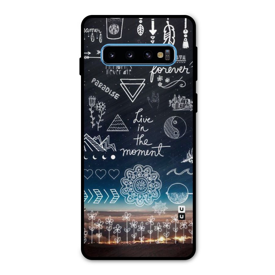 Live In The Moment Metal Back Case for Galaxy S10