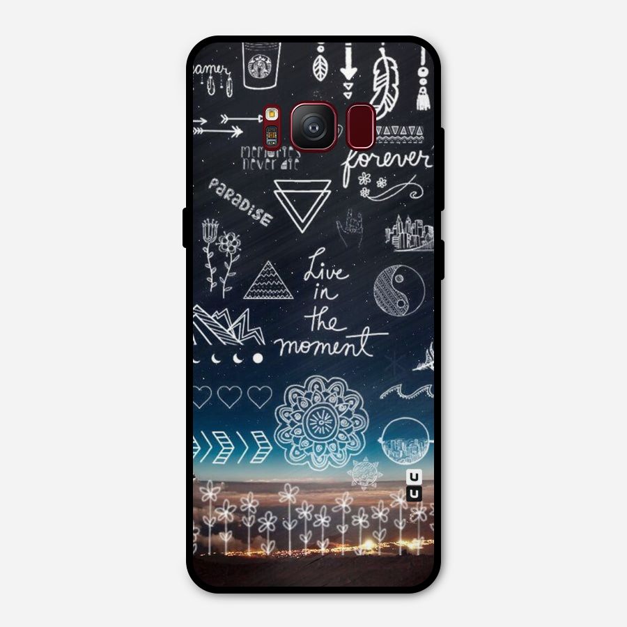 Live In The Moment Metal Back Case for Galaxy S8