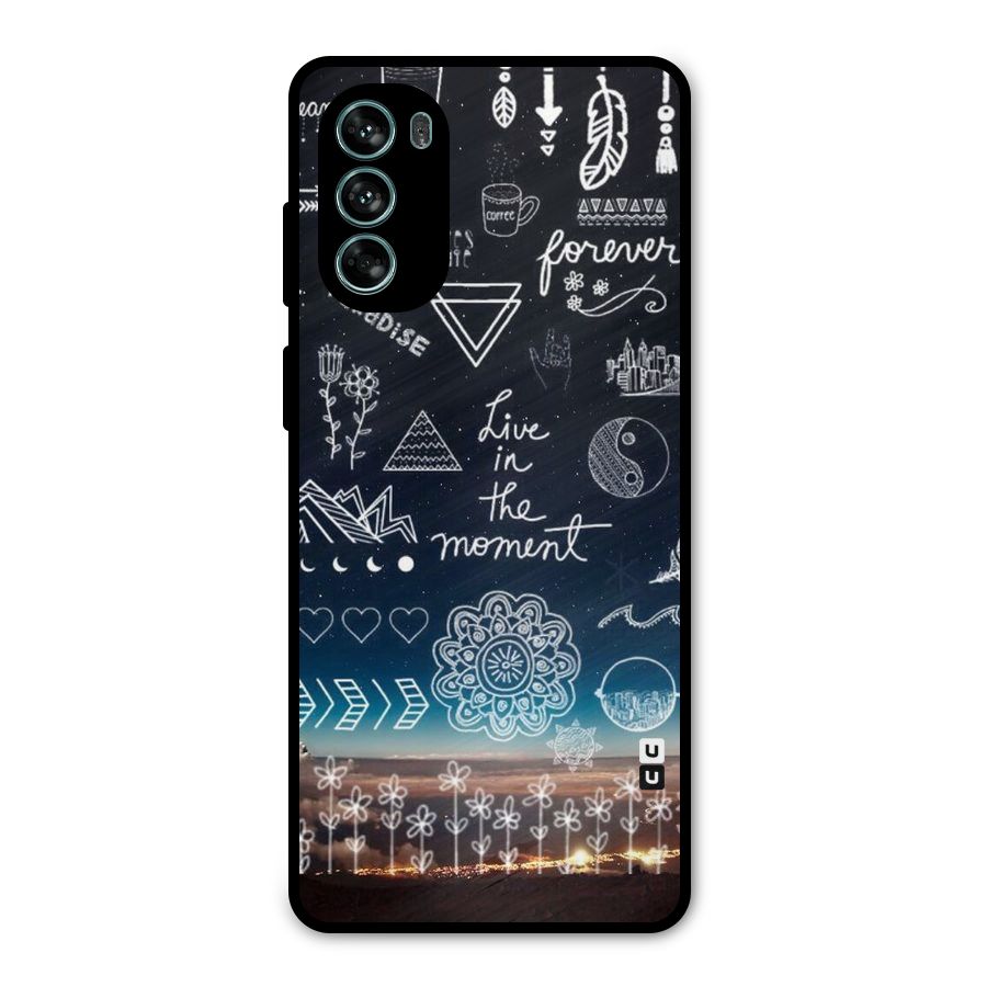 Live In The Moment Metal Back Case for Moto G62