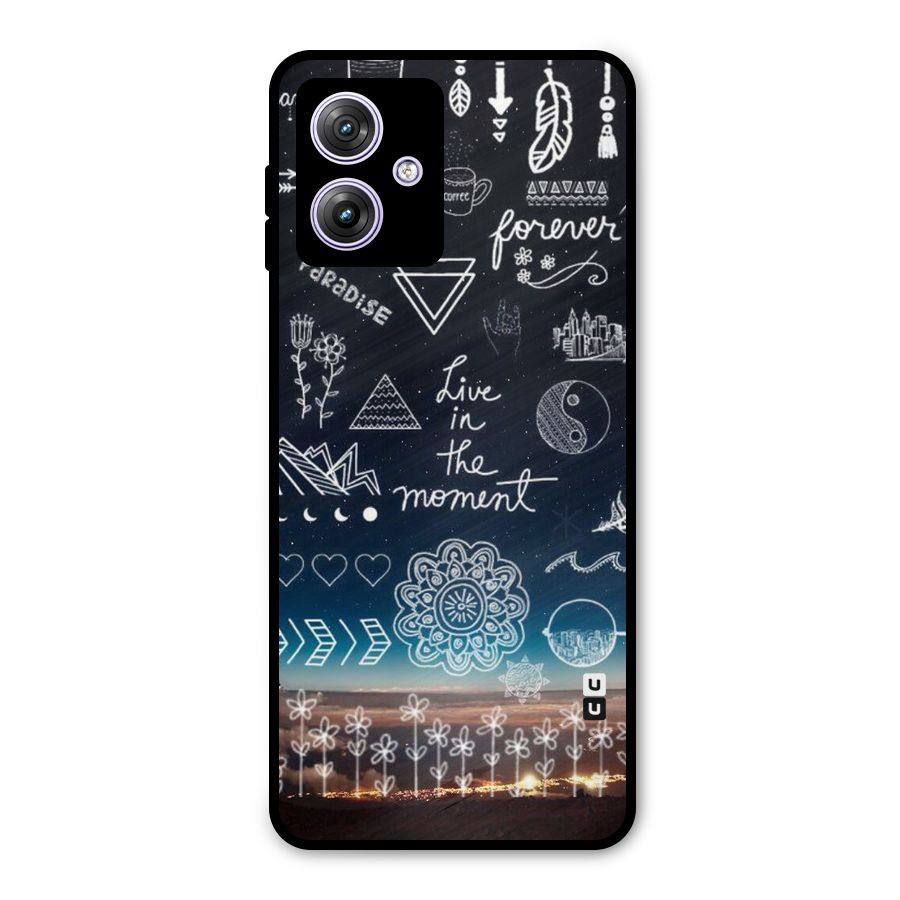 Live In The Moment Metal Back Case for Moto G64