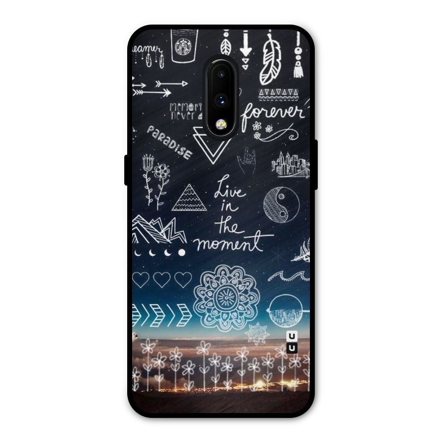 Live In The Moment Metal Back Case for OnePlus 7