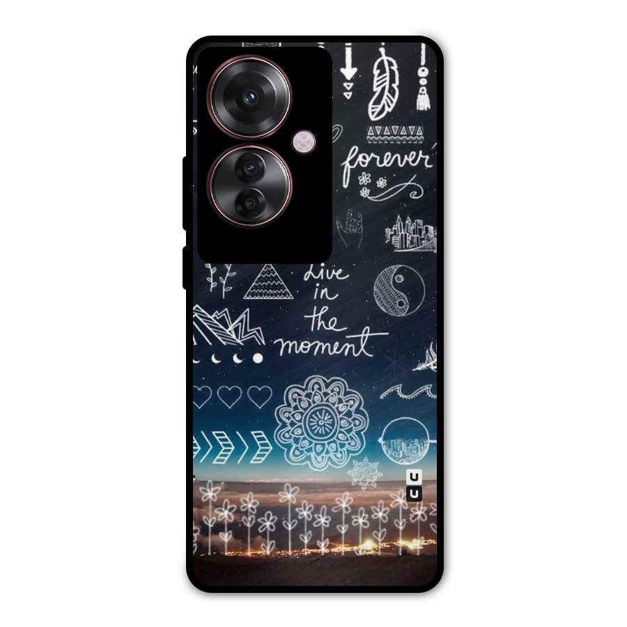 Live In The Moment Metal Back Case for Oppo F25 Pro