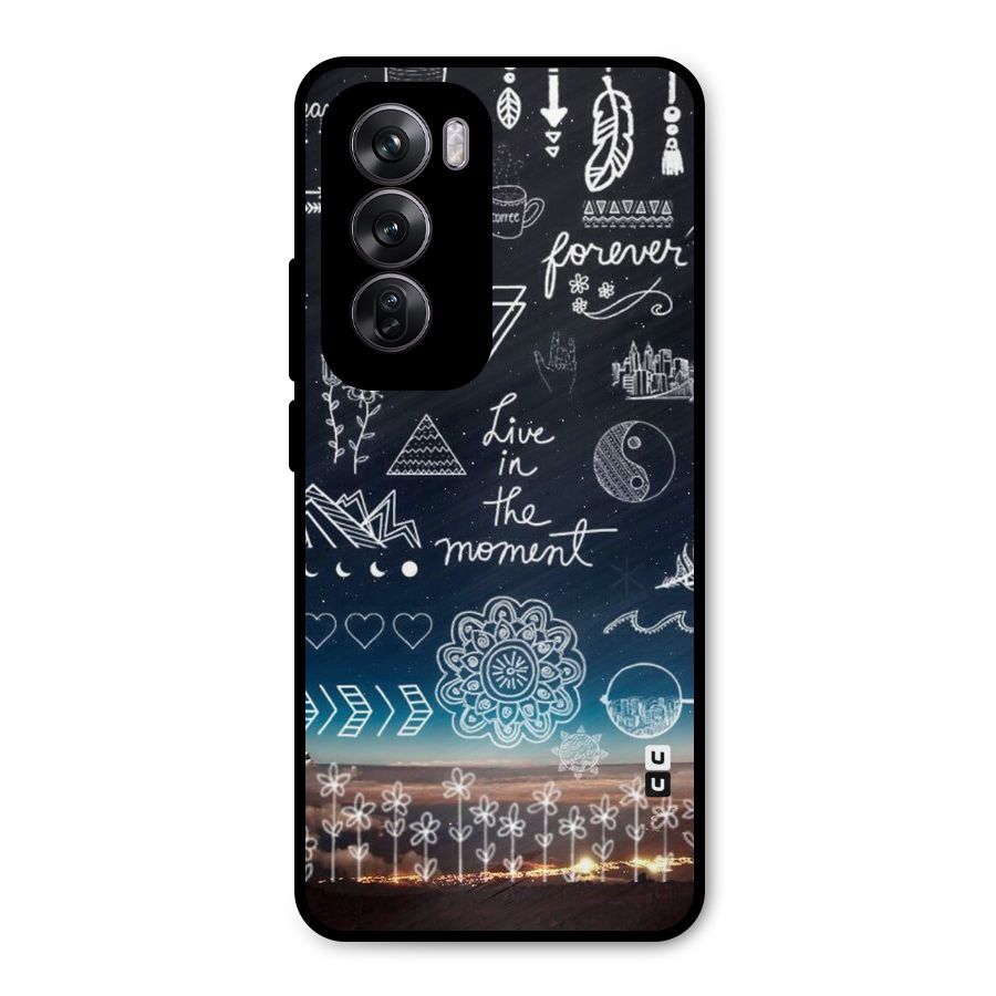 Live In The Moment Metal Back Case for Oppo Reno12 Pro