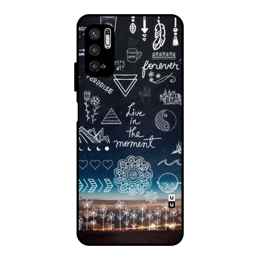 Live In The Moment Metal Back Case for Poco M3 Pro 5G
