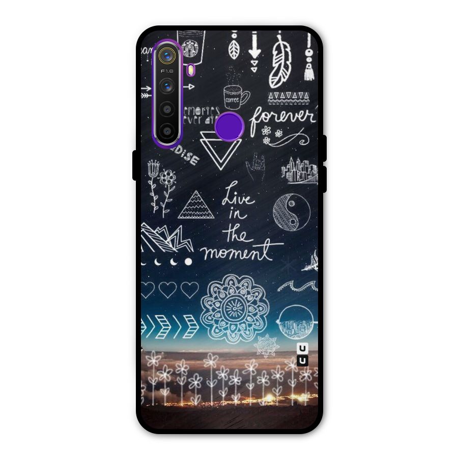 Live In The Moment Metal Back Case for Realme 5