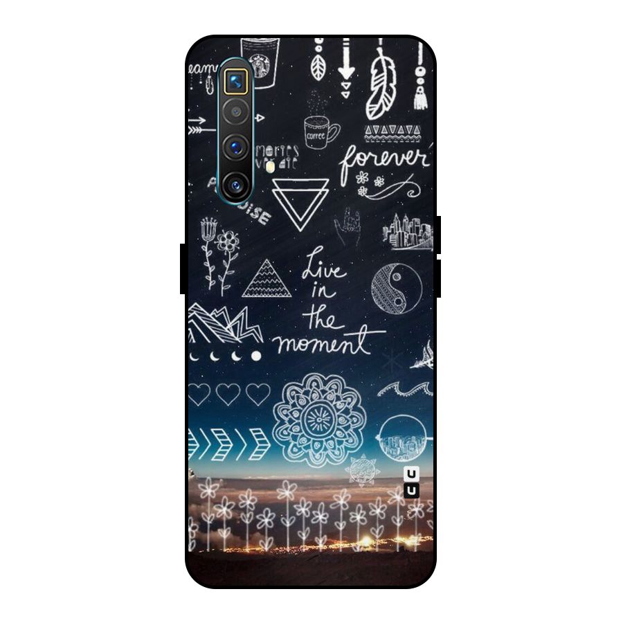 Live In The Moment Metal Back Case for Realme X3