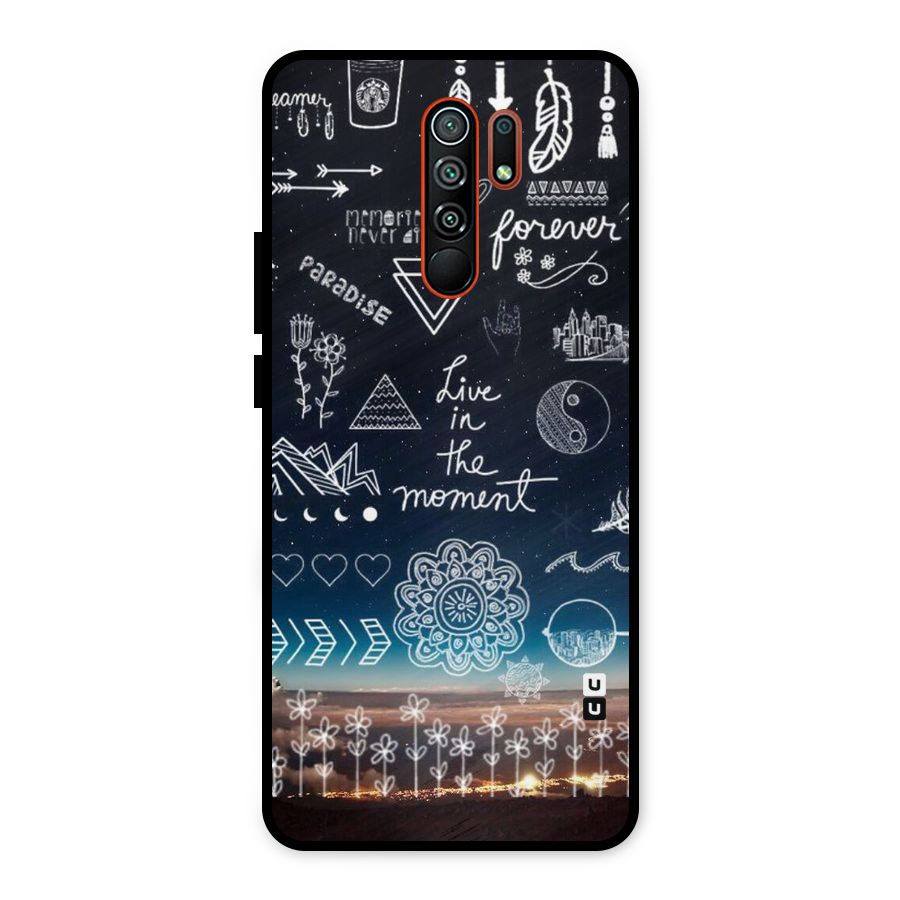 Live In The Moment Metal Back Case for Redmi 9 Prime