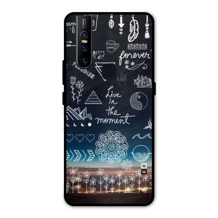 Live In The Moment Metal Back Case for Vivo V15