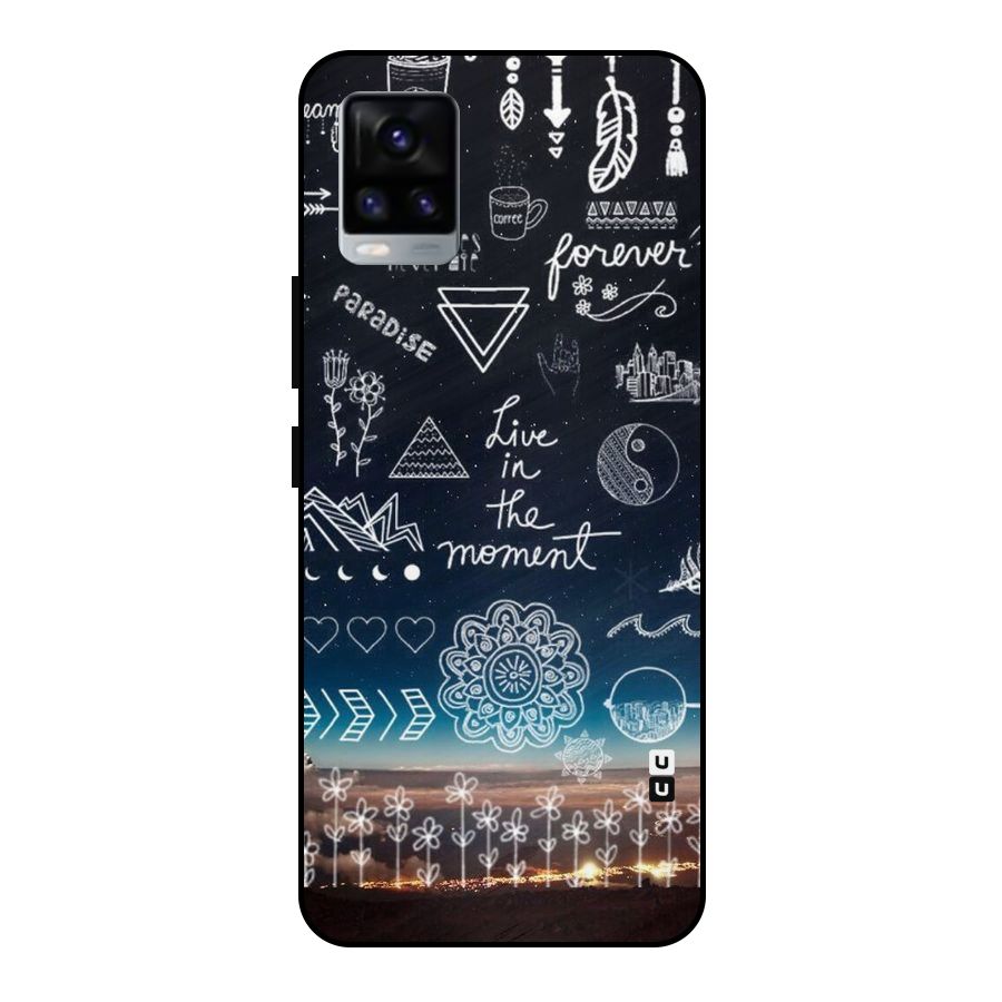 Live In The Moment Metal Back Case for Vivo V20 2021