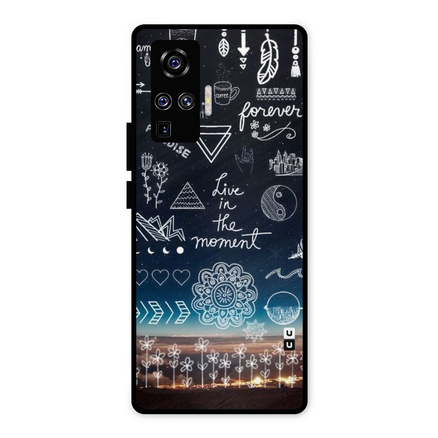 Live In The Moment Metal Back Case for Vivo X50 Pro