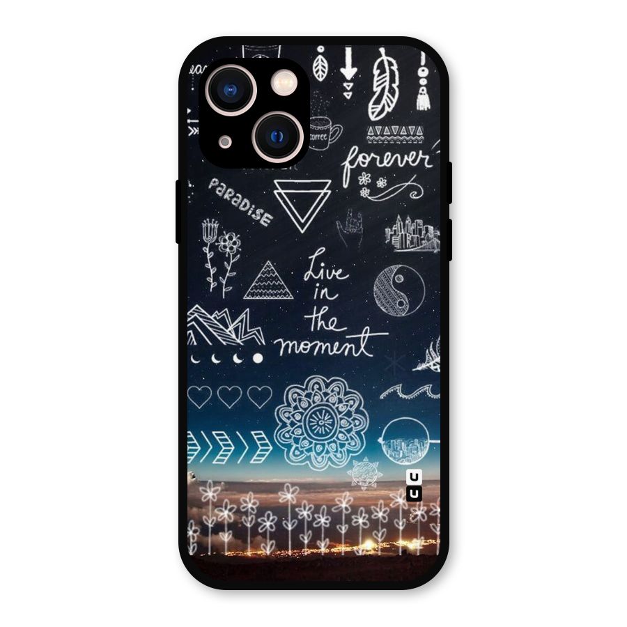 Live In The Moment Metal Back Case for iPhone 13