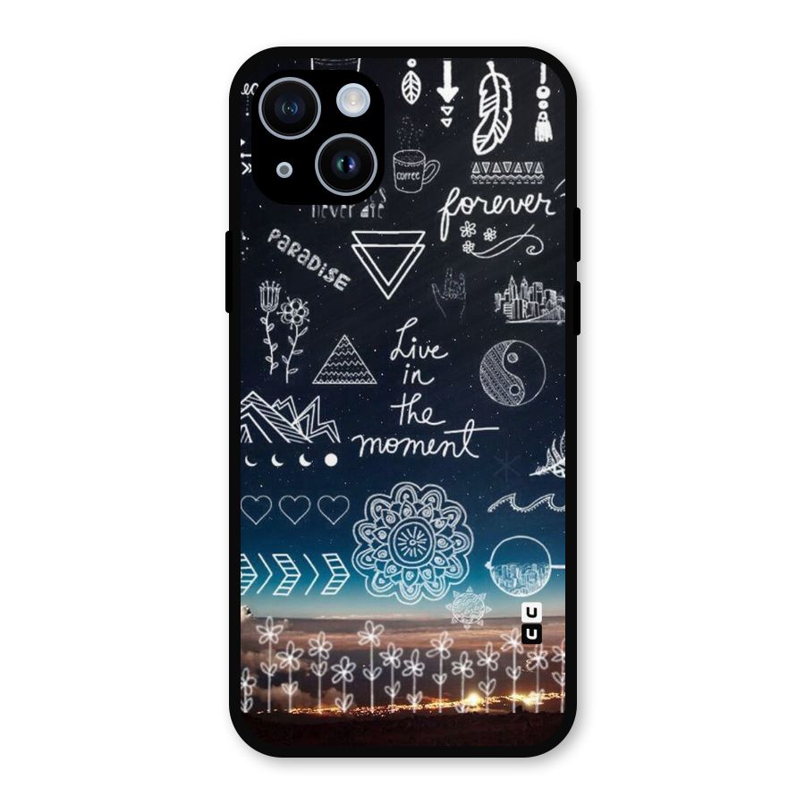 Live In The Moment Metal Back Case for iPhone 14