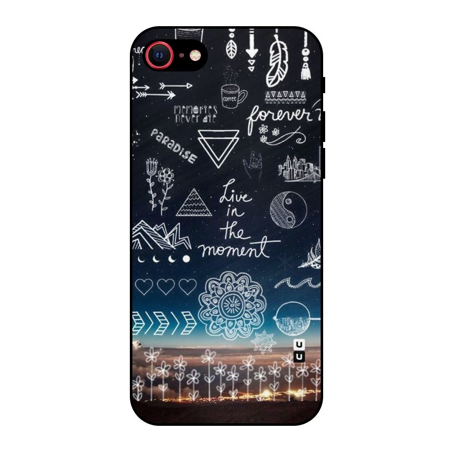 Live In The Moment Metal Back Case for iPhone SE 2022