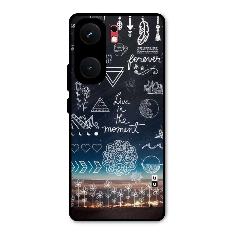Live In The Moment Metal Back Case for iQOO Neo 9 Pro