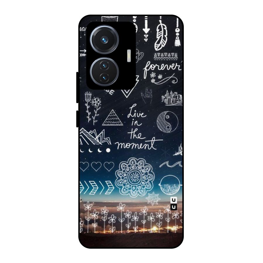 Live In The Moment Metal Back Case for iQOO Z6 44W
