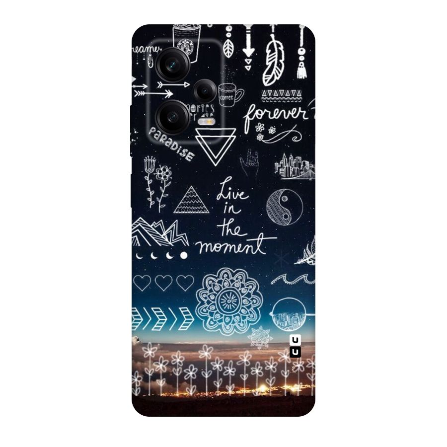 Live In The Moment Original Polycarbonate Back Case for Redmi Note 12 Pro