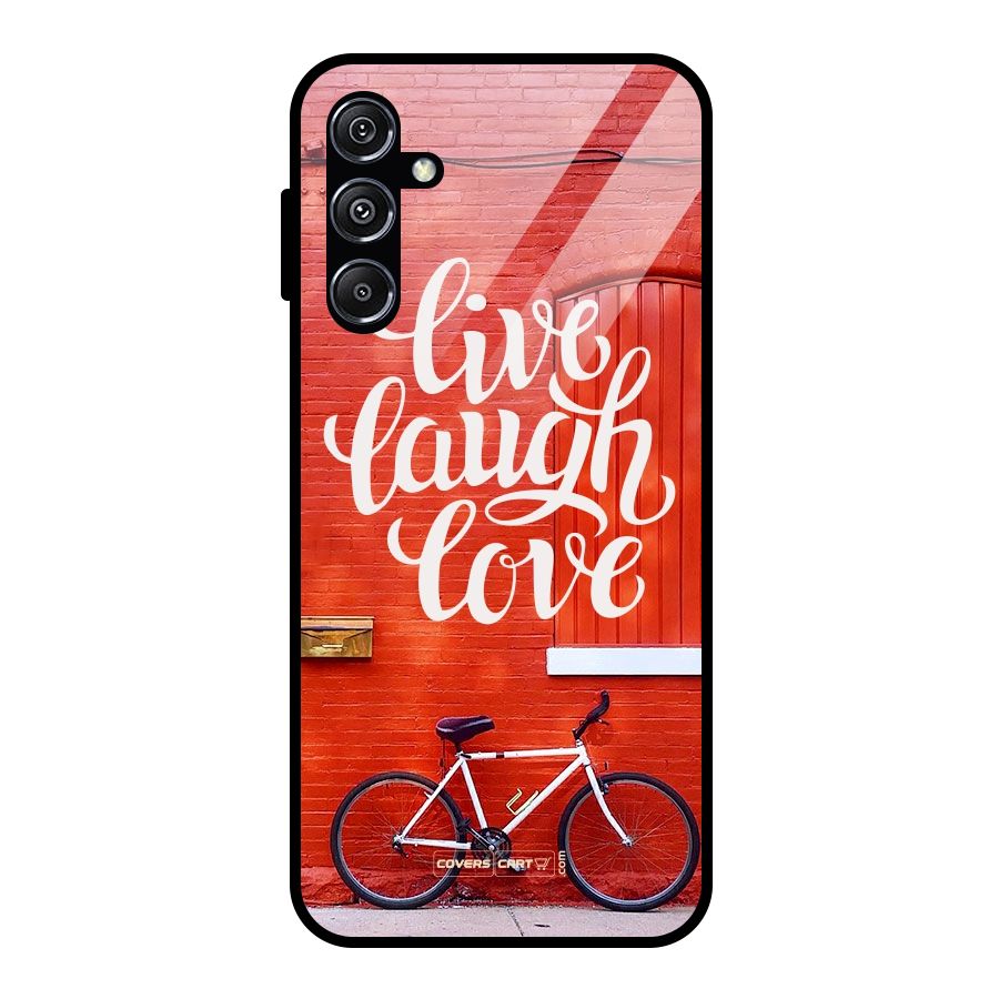 Live Laugh Love Glass Back Case for Galaxy M34 5G