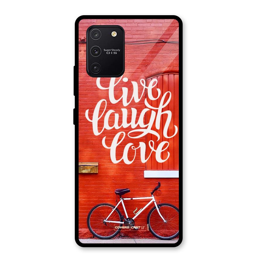 Live Laugh Love Glass Back Case for Galaxy S10 Lite