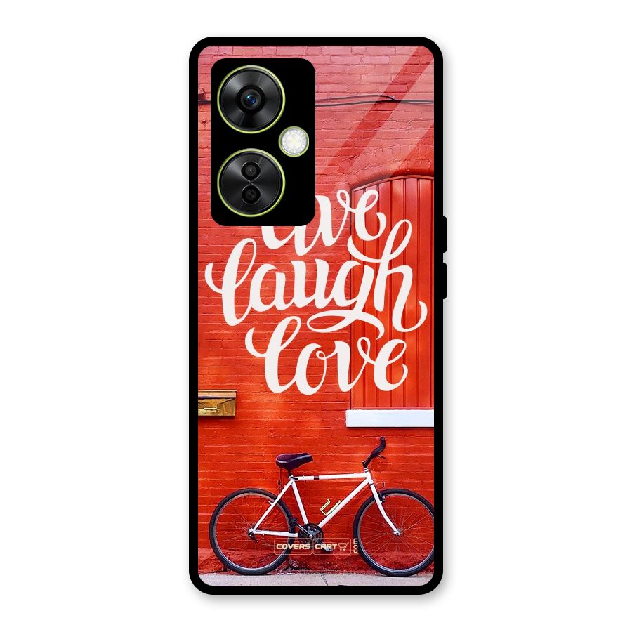 Live Laugh Love Glass Back Case for OnePlus Nord CE 3 Lite