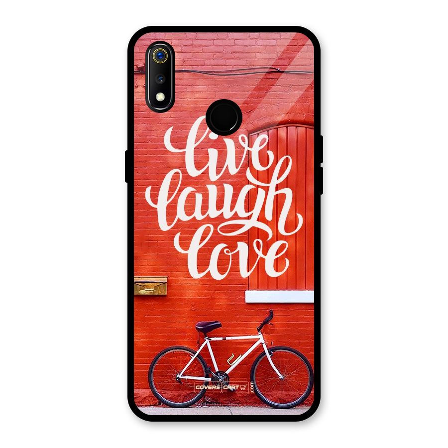 Live Laugh Love Glass Back Case for Realme 3