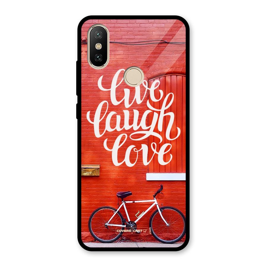 Live Laugh Love Glass Back Case for Redmi A2